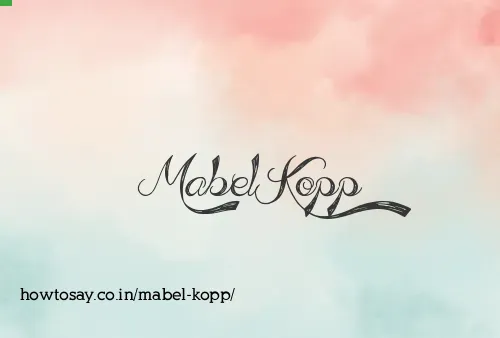 Mabel Kopp