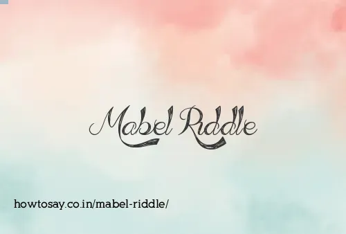 Mabel Riddle