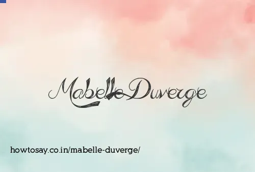 Mabelle Duverge