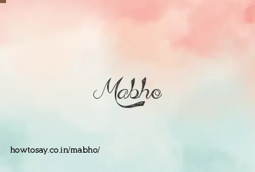 Mabho
