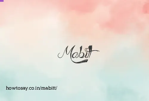 Mabitt