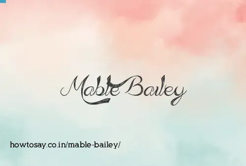 Mable Bailey
