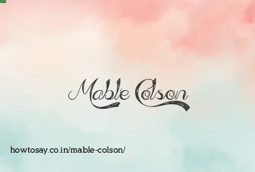Mable Colson