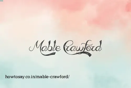 Mable Crawford