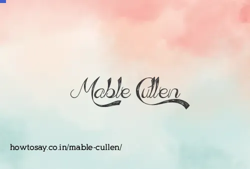 Mable Cullen