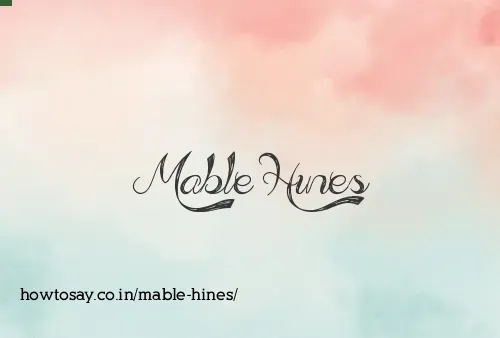 Mable Hines