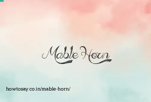 Mable Horn
