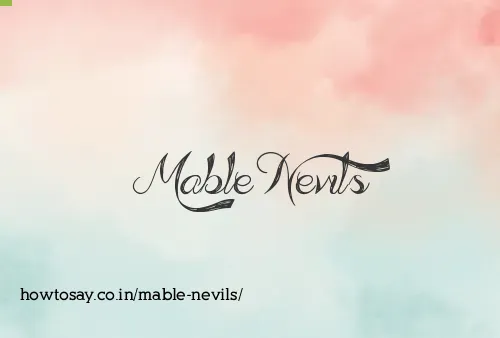Mable Nevils