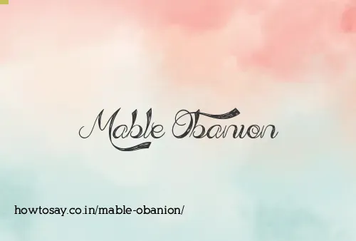 Mable Obanion