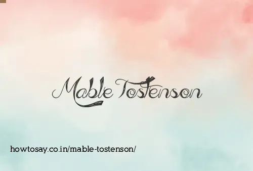 Mable Tostenson