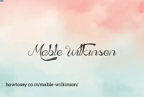 Mable Wilkinson