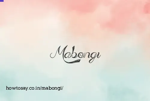 Mabongi