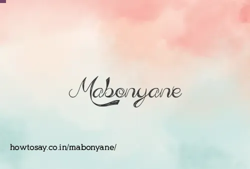 Mabonyane