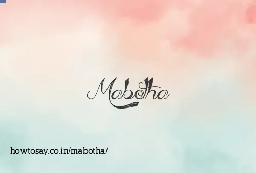 Mabotha