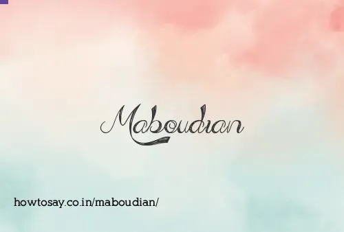 Maboudian