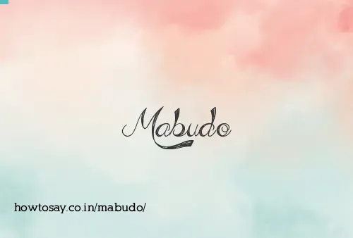 Mabudo