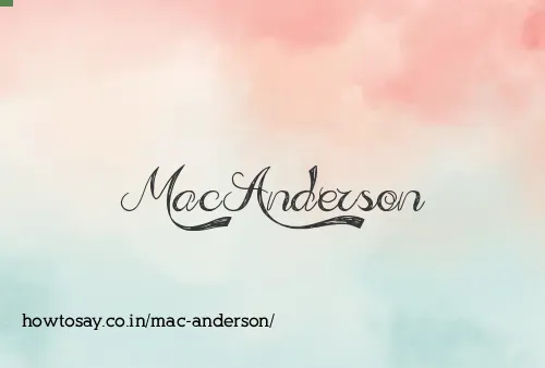 Mac Anderson