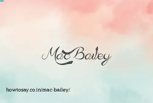 Mac Bailey