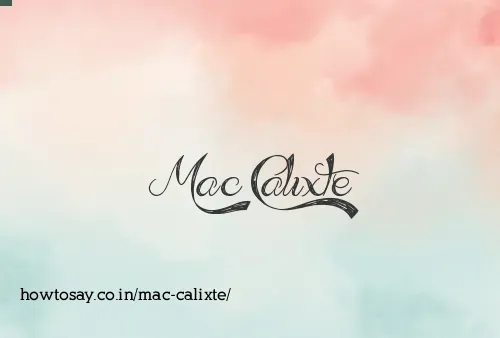 Mac Calixte