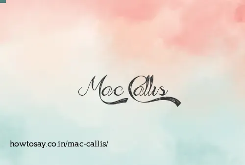 Mac Callis
