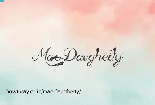 Mac Daugherty