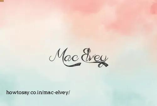 Mac Elvey