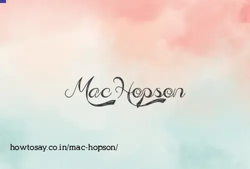 Mac Hopson