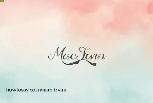 Mac Irvin