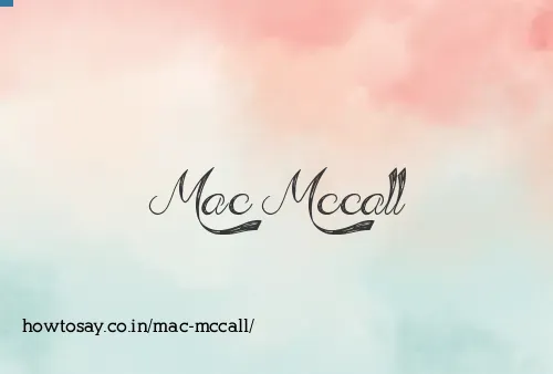 Mac Mccall