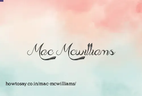 Mac Mcwilliams