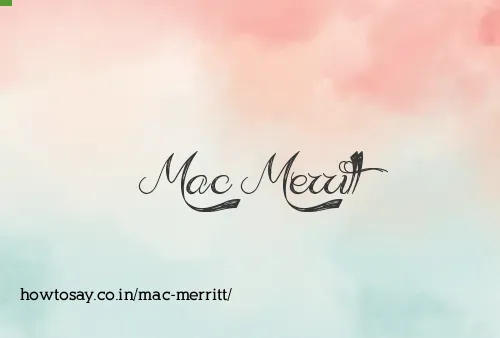 Mac Merritt
