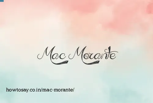 Mac Morante