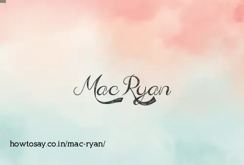 Mac Ryan