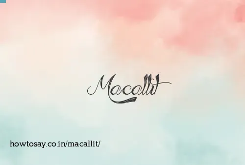 Macallit