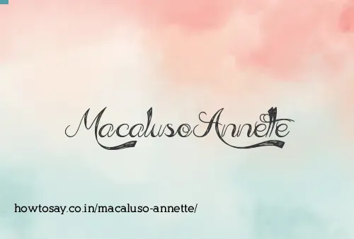 Macaluso Annette