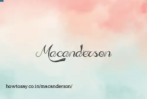 Macanderson