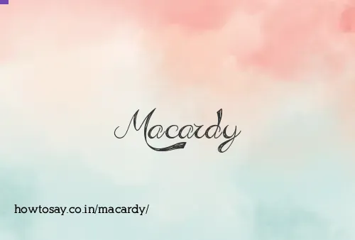 Macardy