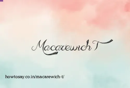 Macarewich T