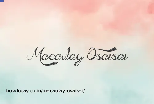 Macaulay Osaisai