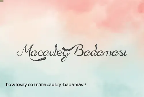 Macauley Badamasi