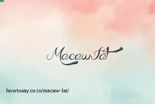 Macaw Fat