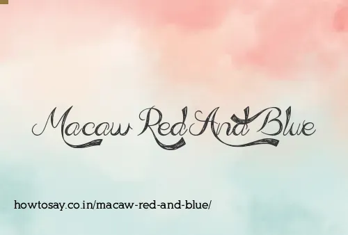 Macaw Red And Blue