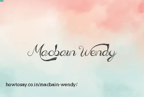 Macbain Wendy