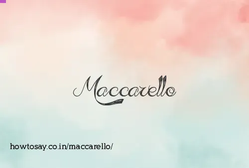 Maccarello