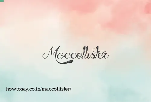 Maccollister