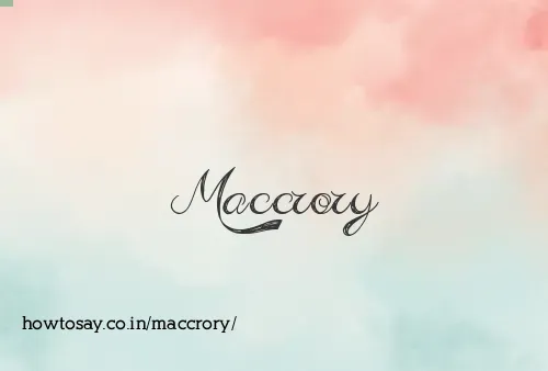 Maccrory