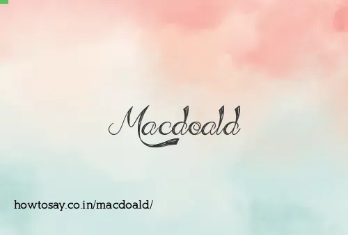 Macdoald