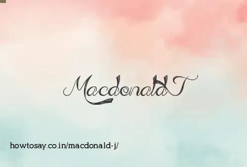 Macdonald J