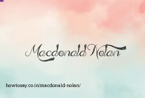 Macdonald Nolan