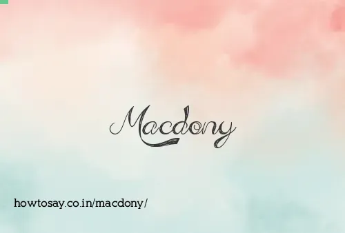 Macdony